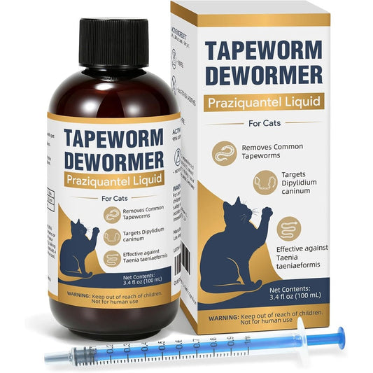 BiKontrun liquid cat dewormer front view for tapeworm treatment