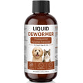 Nice2cu seven way dog and cat liquid dewormer 100 milliliter bottle front view showing chicken flavor labeling.