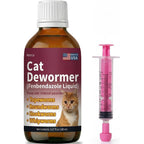 Netrca Fenbendazole Liquid Cat Dewormer front packaging bottle for kitten worm treatment