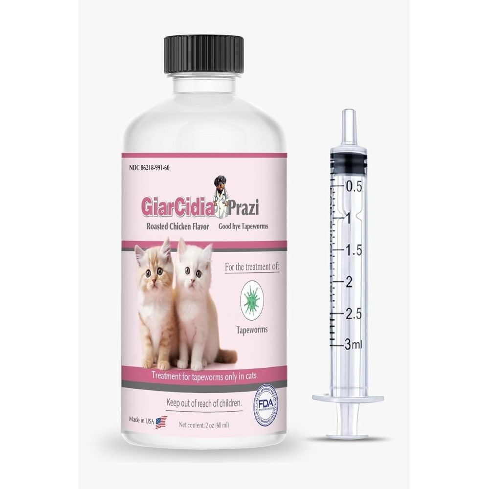 Giarcidia cat dewormer liquid front packaging view