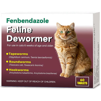 Alltripal Dewormer for Cats front view packaging showing 60 tablets