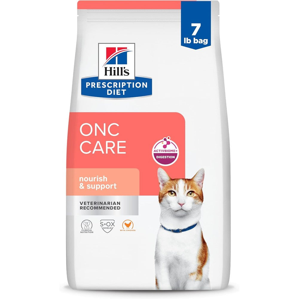 Hill's Prescription Diet ONC Care Dry Cat Food Chicken Flavor For Cancer Support 7 Pound Bag
