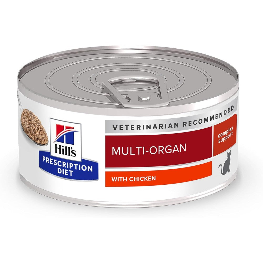 Hill's Prescription Diet Multi-Organ Support Chicken Recipe Adult Wet Cat Food Case Of Twenty-Four Five Point Five Ounce Cans