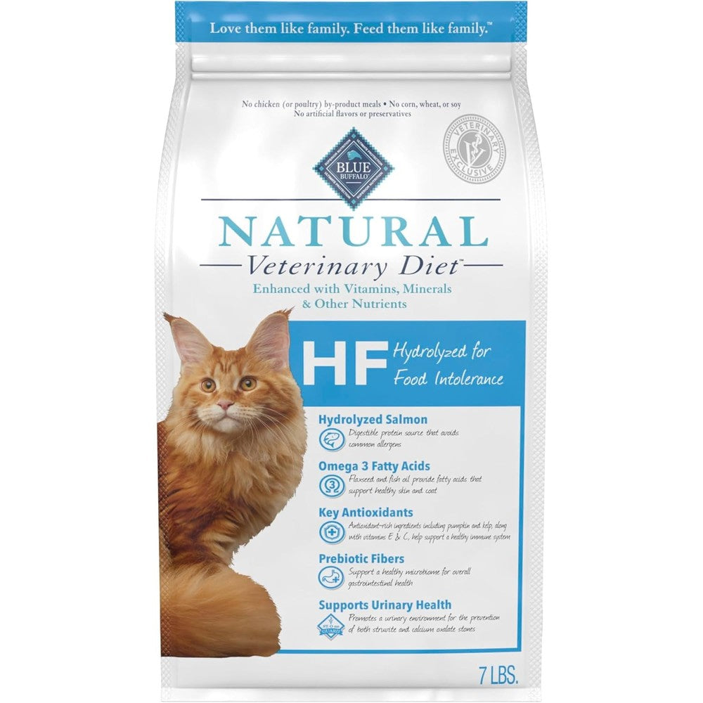 Blue Buffalo Natural Veterinary Diet dry cat food front view package