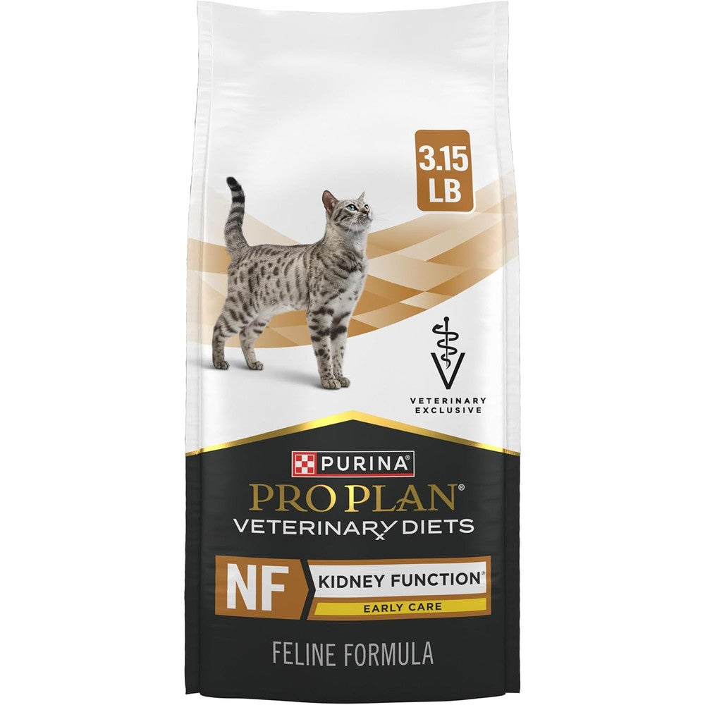 Pro Plan Veterinary Diets Purina NF Kidney Function Early Care cat food front view dry kibble package.