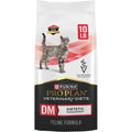 Purina Pro Plan Veterinary Diets DM dry cat food front view of the ten pound bag.