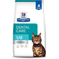 Hill's Prescription Diet t/d Dental Care dry cat food front view packaging bag