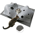 Vishod 3D interactive cat play mat front view showing grey felt tunnel system.