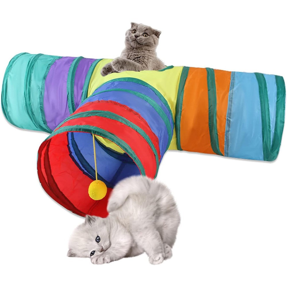 Zhl blue cat tube and cube front view showing 3 way tunnel layout