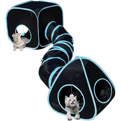 GONPETGP cat tunnel three in one pet play set front view
