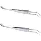 Galepromot 2 Piece Stainless Steel Tick Tweezers Dual Tipped Tick Remover Tool For Humans Dogs And Cats First Aid Kit