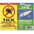 Uncle Bill's Sliver Gripper tick and splinter removal kit front view with precision tweezers