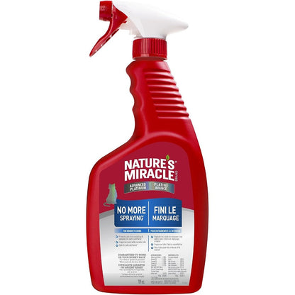 Nature's Miracle Advanced Platinum No More Spraying Cat Indoor Training Repellent Spray 24 Ounces
