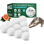 Telunsu Natural Grapefruit Oil Cat Repellent For Outdoor And Indoor Use Plant Based Cat Deterrent Balls For Garden And Furniture 10 Count Pack