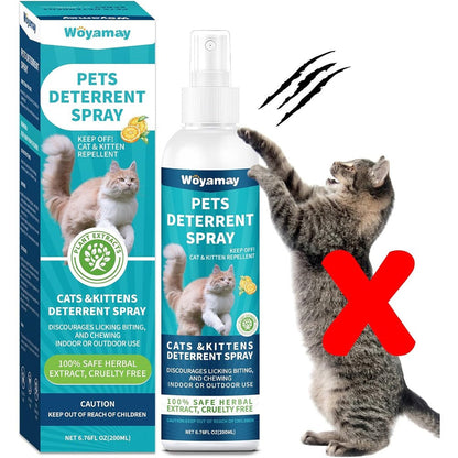 Woyamay Cat Deterrent Spray Natural Anti Scratch Repellent For Indoor And Outdoor Furniture Protection 200ml