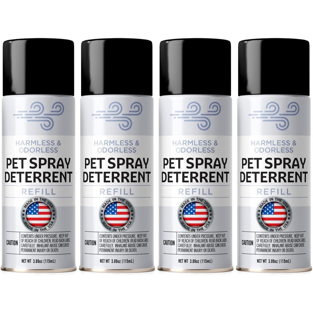 Berkland PetSafe SSSCAT Compatible Motion Activated Cat And Dog Deterrent Spray Refill Cans For Indoor Pet Training Four Pack Fifteen Point Five Si...