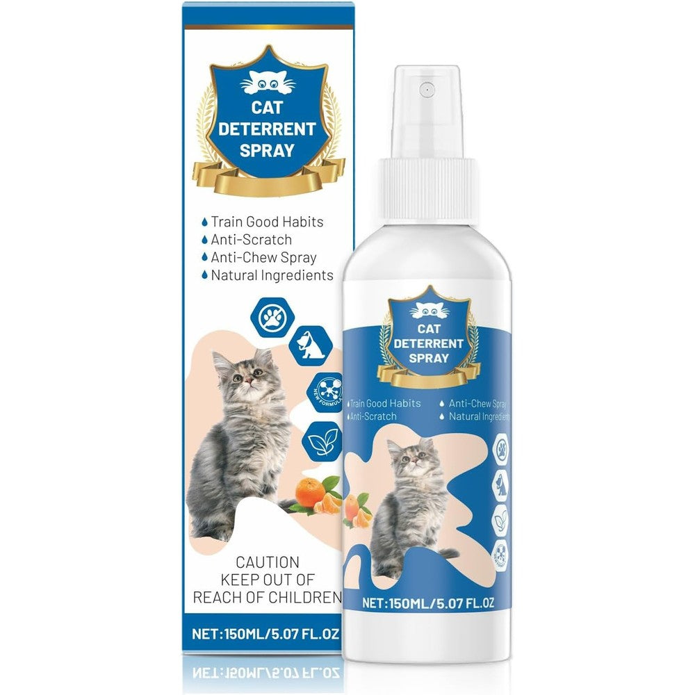 K Smart Sign Cat Deterrent Spray Natural Citrus Cat Repellent Anti Scratch Training Aid For Furniture Protection Five Point Zero Seven Fluid Ounce