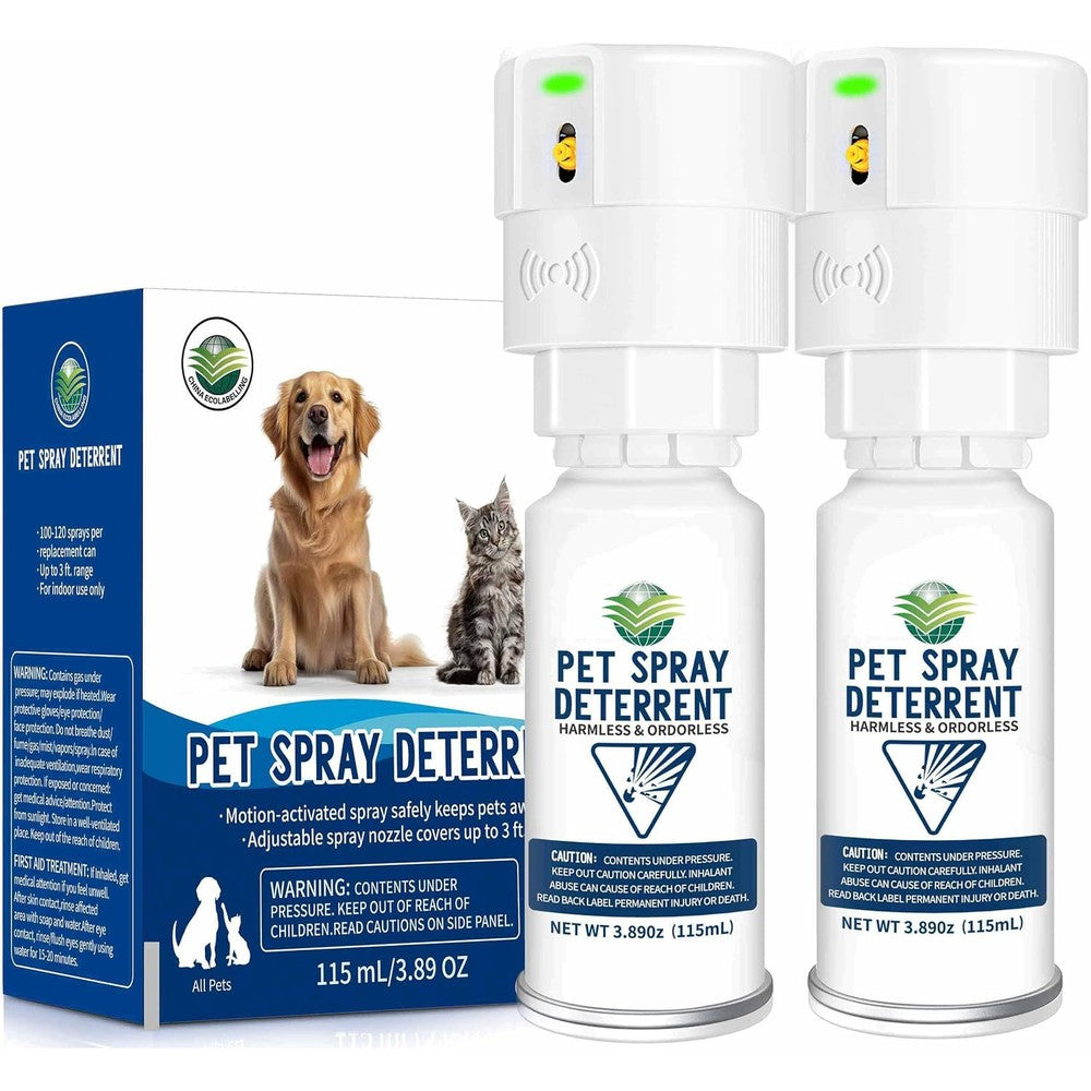 Diloqio Cat Spray Deterrent System 2 Pack Motion Activated Automatic Pet Deterrent For Indoor Furniture And Plant Protection