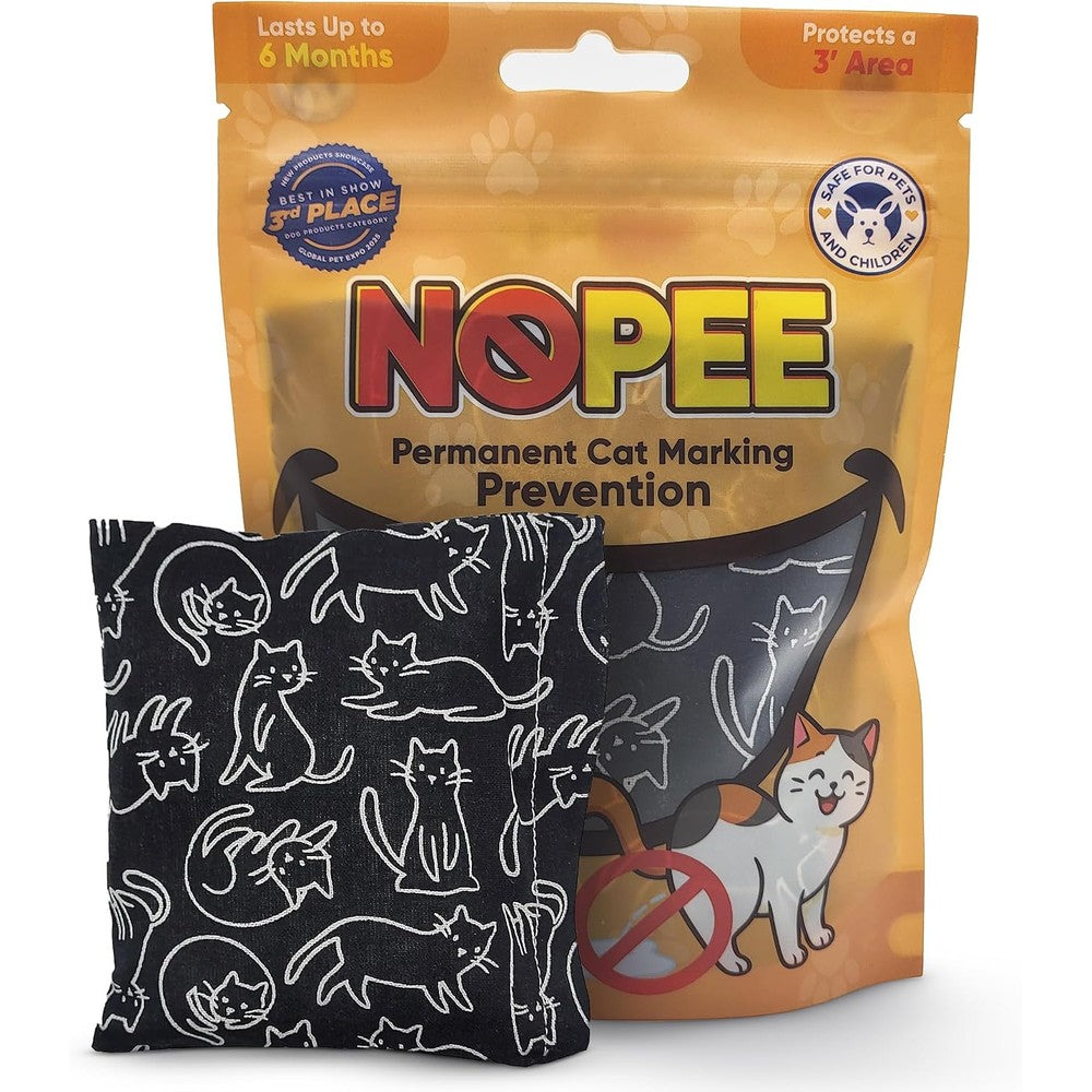 NOPEE Cat Marking Prevention Indoor Deterrent Bag For Cats Stops Spraying And Peeing Black 1 Count
