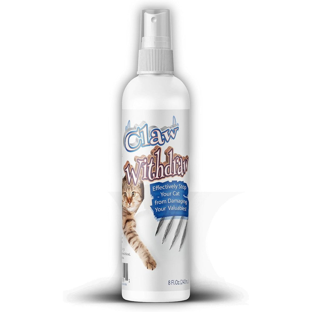 Pet MasterMind Claw Withdraw Cat Scratch Deterrent Spray Plant Based Training Aid For Furniture And Rugs 8 Ounce