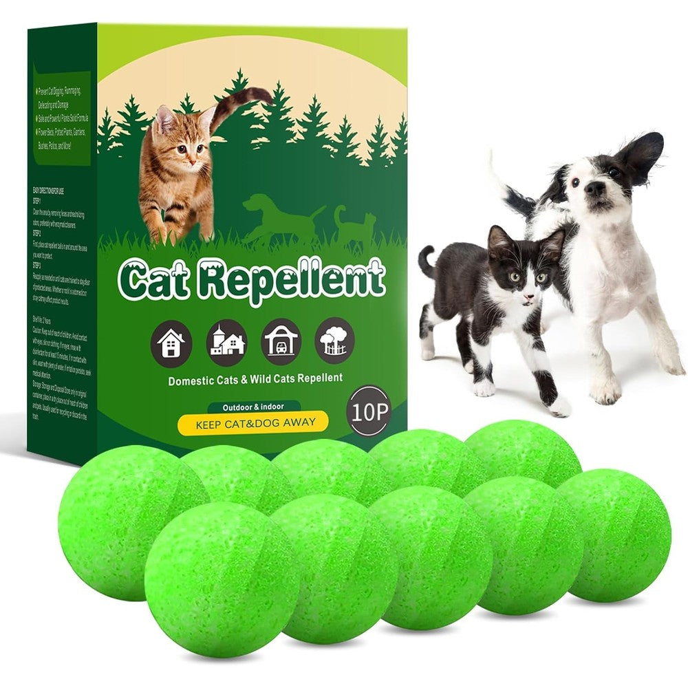 Generic Natural Peppermint Oil Cat Repellent 10 Pack Outdoor And Indoor Deterrent For Gardens Furniture And Home Protection Green