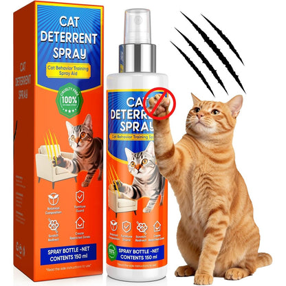 Anowbo Cat Deterrent Spray For Furniture Protection And Scratching Prevention, Pet-Safe Training Aid, 150 Milliliters