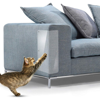 In Hand Clear Heavy Duty Flexible Vinyl Protector For Pet Scratching Prevention 2 Piece Set For Upholstered Furniture
