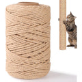 G2PLUS Natural Sisal Rope For Cat Scratcher Post 4 Millimeter Thickness 230 Feet Length Durable Hemp Twine For Cat Tree Repair DIY Crafts