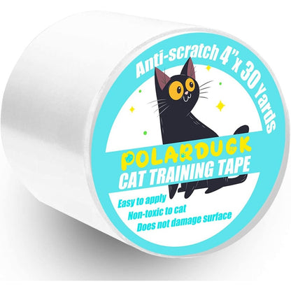 Polarduck Anti Cat Scratch Tape 4 Inches By 30 Yards Transparent Double Sided Furniture Protector For Cats And Dogs Safe For Kids