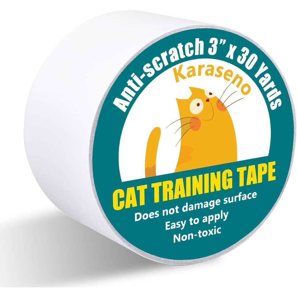 Karaseno anti cat scratch tape front view showing roll packaging