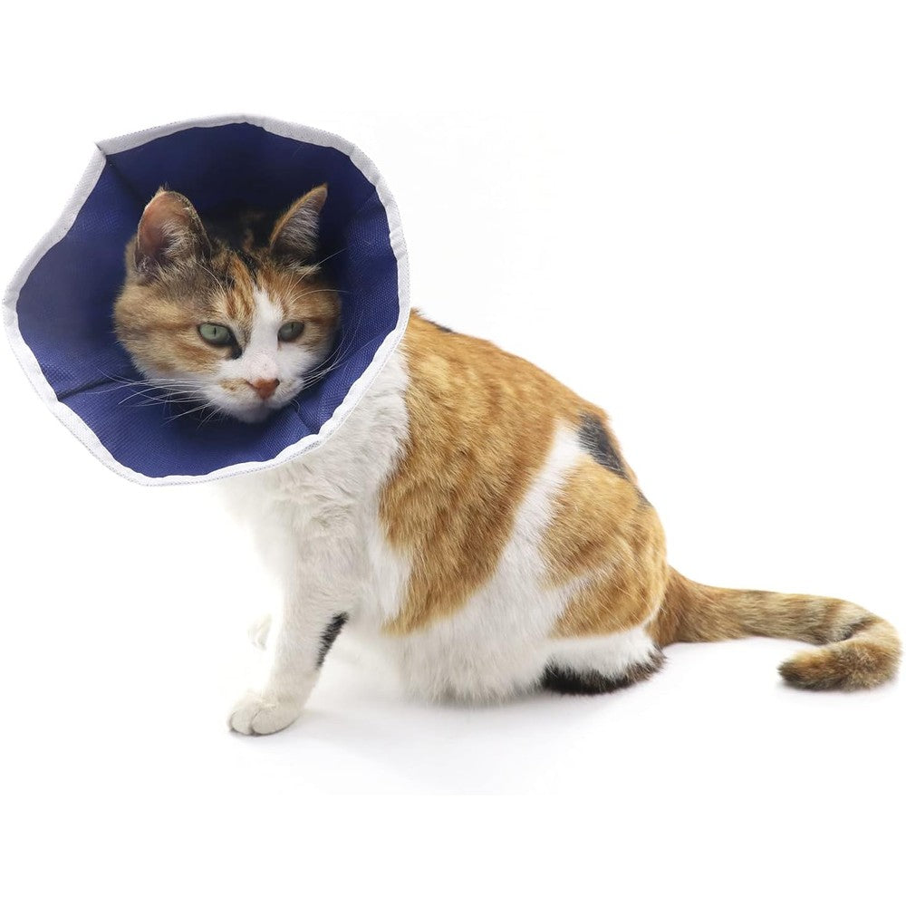 QIYADIN soft cat recovery collar front view for post-surgery protection