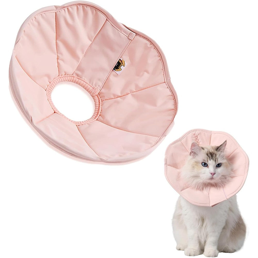 Touchdog Soft Cat Cone Collar front view premium post surgery pet recovery gear.