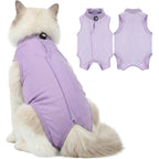 HaiFafafaing cat recovery suit front view on kitten