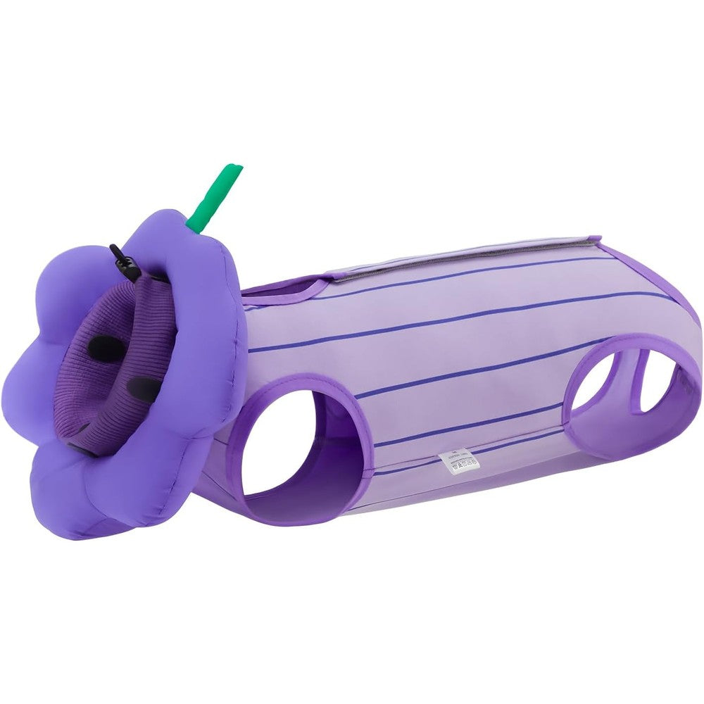 EMUST cat surgery recovery suit purple front view