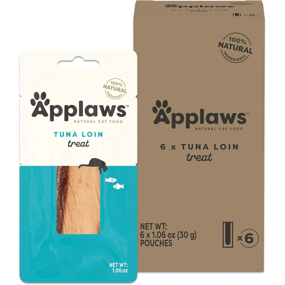 Applaws Natural Cat Treats Grain Free Single Ingredient Whole Protein Tuna Loin 6 Pack Of 1.06 Ounce Each