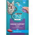 Purina One Plus Immune Support Purees With Real Tuna Lickable Cat Treats 1.4 Ounce Pack Of 4