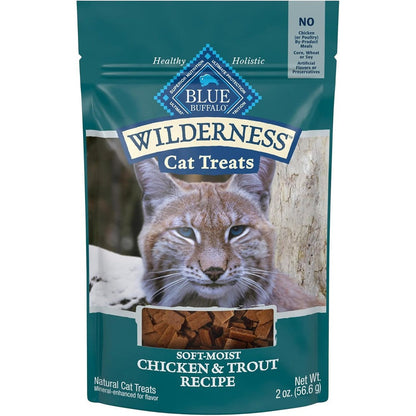 Blue Buffalo Wilderness Soft Cat Treats With Natural Chicken And Trout Recipe 2 Ounce Bag