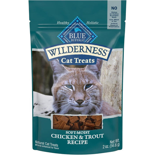 Blue Buffalo Wilderness Soft Cat Treats With Natural Chicken And Trout Recipe 2 Ounce Bag