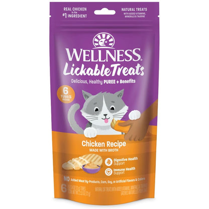 Wellness Signature Selects Lickable Soft Puree Cat Treats Natural Grain Free Chicken Flavor 0.4 Ounce Pack Of 6 Tubes