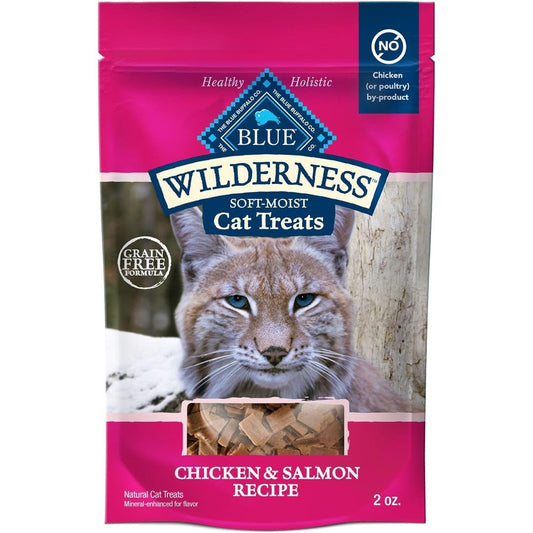 Blue Buffalo Wilderness Grain Free Soft Moist Chicken And Salmon Cat Treats 2 Ounce Bag