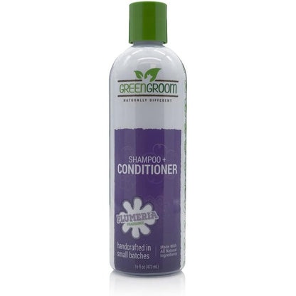 Green Groom Shampoo Plus Conditioner 16 Ounce front view premium pet wash