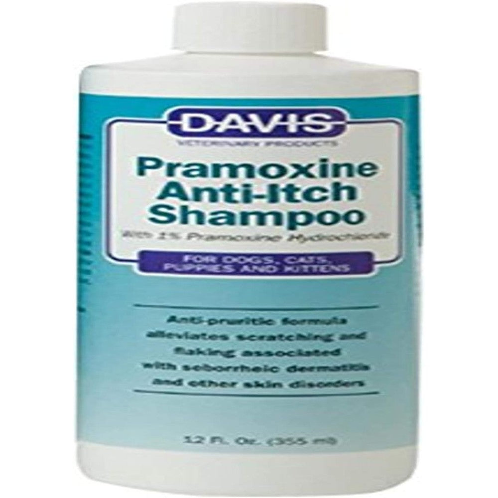 Davis Pramoxine Anti-Itch Pet Shampoo front view bottle packaging