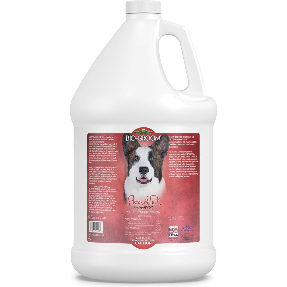 Bio-Groom Flea And Tick Conditioning Shampoo front view bottle container