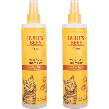 Burt's Bees For Pets Waterless Cat Shampoo Spray front view pack of two