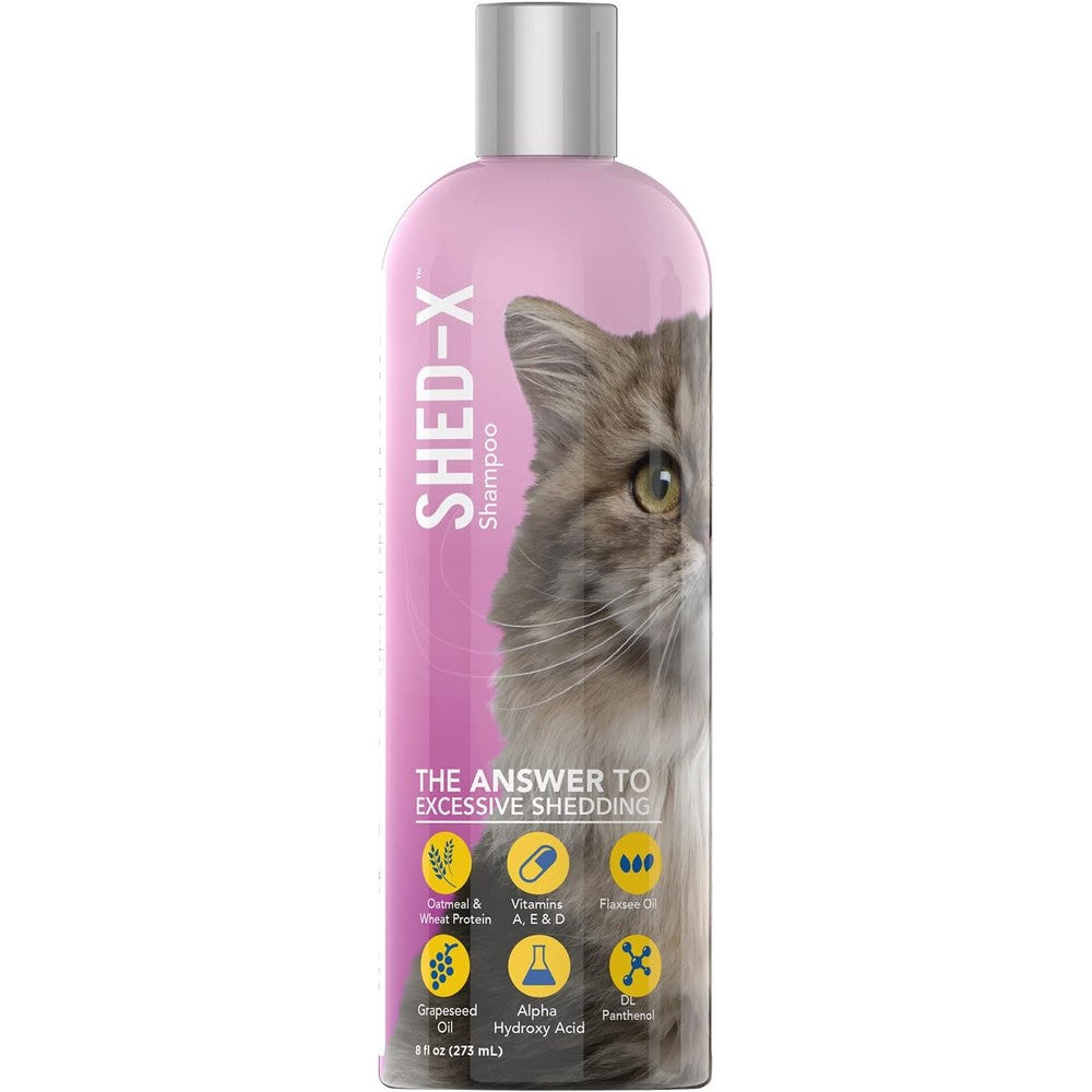 SynergyLabs Shed-X Shed Control Shampoo For Cats front view bottle packaging