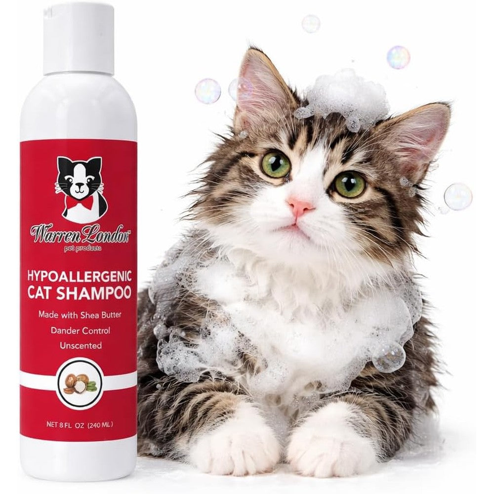 Warren London Hypoallergenic Cat Shampoo and Conditioner front view for pet dander control