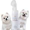 Yukimi Premium Amino Acid Paw Cleanser front view showing the 5.0 fluid ounce bottle and built-in brush.