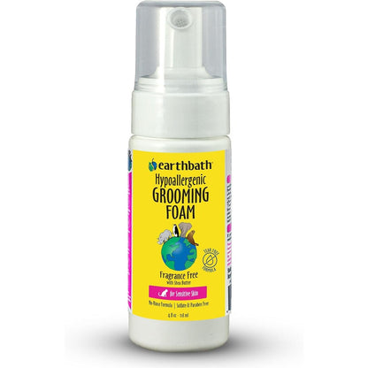 Earthbath All Natural Hypo-Allergenic Cat Grooming Foam front view bottle packaging.