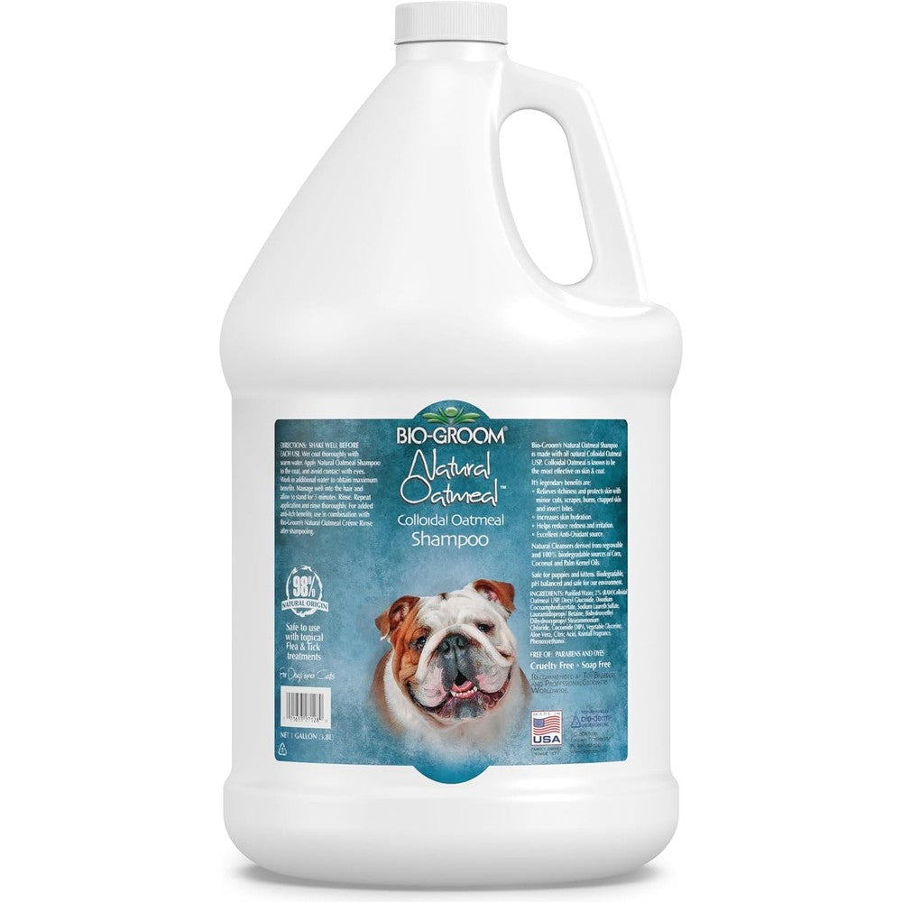Bio-Groom Natural Oatmeal Shampoo 1 Gallon front bottle view