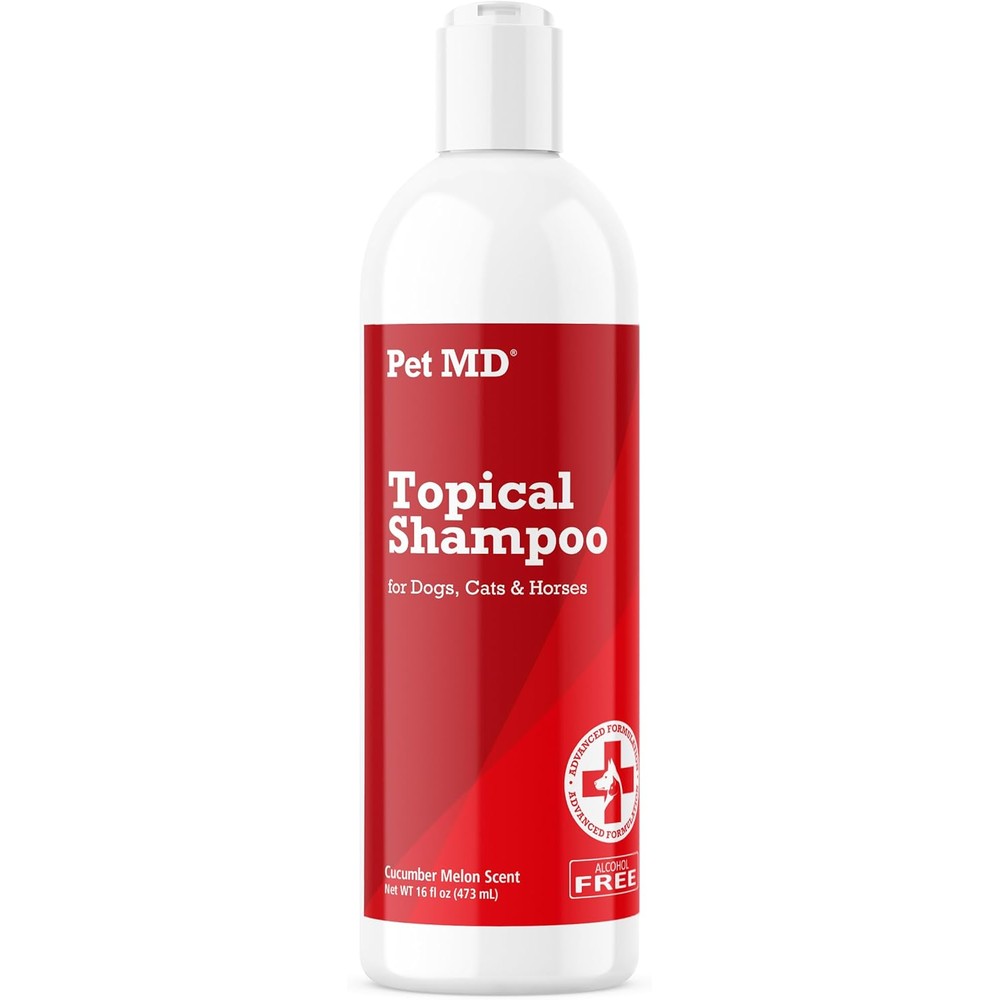 Pet MD Topical Shampoo front view bottle for dog skin care India